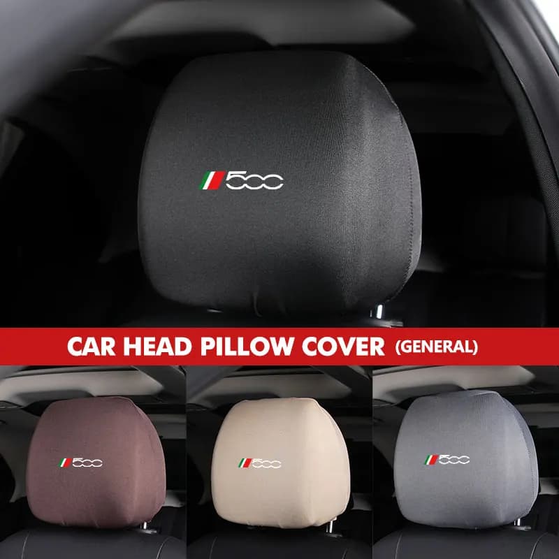 Car Seat Headrest Elastic Dust Protection Cover Accessories For Fiat 500 596 500X Stilo 500S 500C