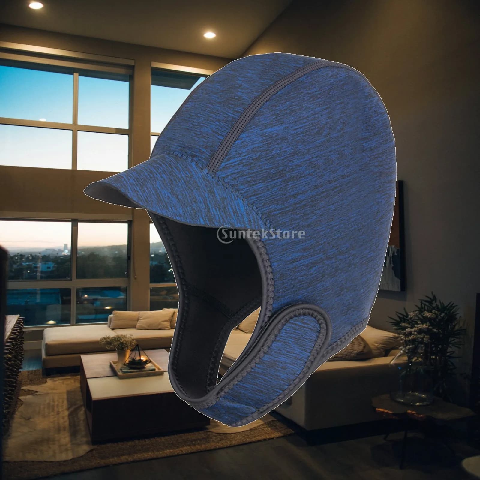 Stretchable Diving Cap Thermal Wetsuit Hood Neoprene Nylon Head Cover for Snorkeling Sailing Canoeing and Surfing