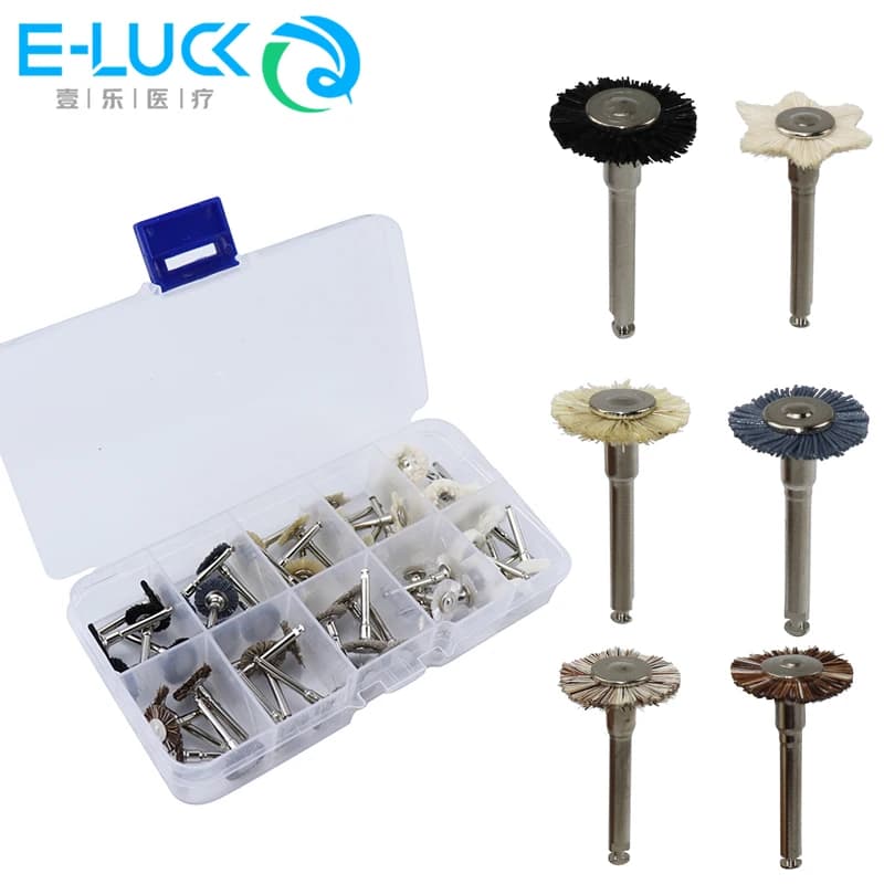 Dental polishing brushes lana cotton polishing wheel grinding teeth whitening tools for dental tools rotating jewelry polishing tools