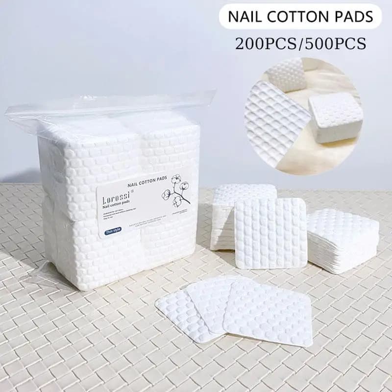 200/500 pcs. Nails Cotton Tip, Gel-Free Pads for Gel Removal and Manicure Cleaning, Enamel Cleaning Tool