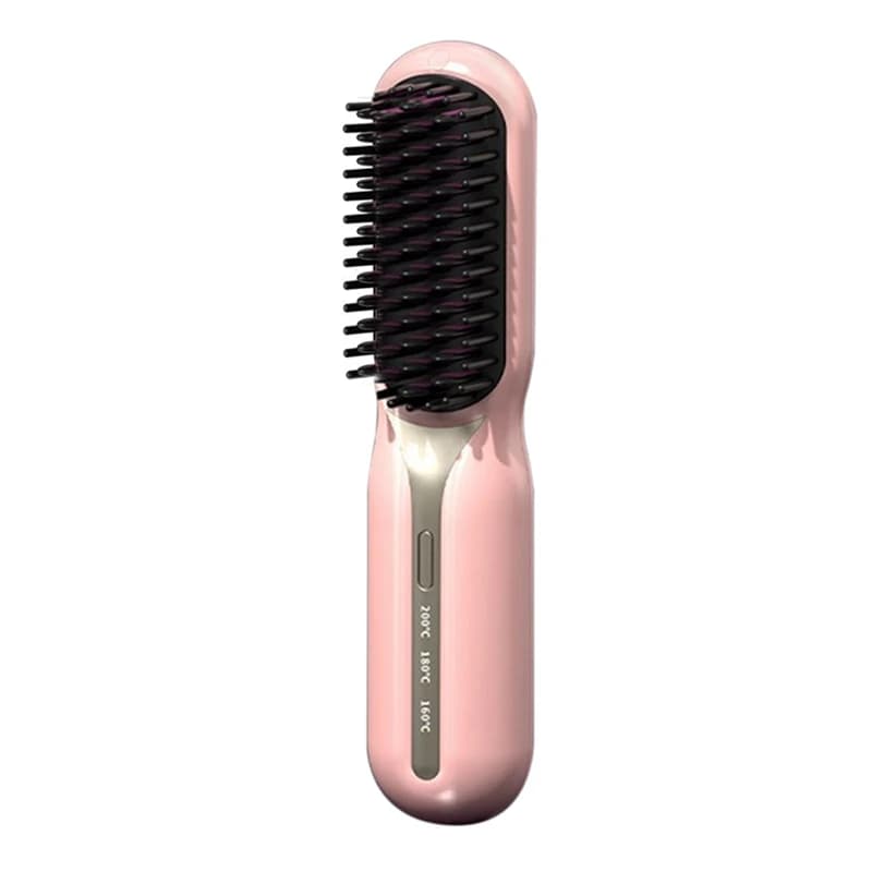 AGOUP Piastra per capelli senza fili Pettine riscaldante a caldo Spazzola elettrica professionale per lisciare i capelli Cura negativa dei capelli