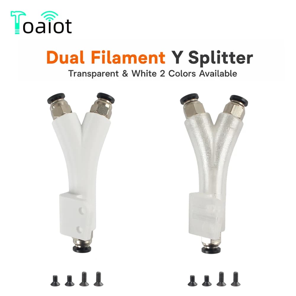 Toaiot For Bambu Y Shape Dual Filament Transparent & White 2 Colors Available For A1 X1 P1 H2 Series 3D Printer Accessories