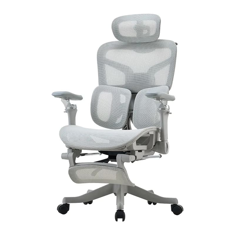 Breathable Mesh Computer Office Chair Armrest Lumbar Support Adjustable Ergonomic Desk Chair Home Gaming Headrest Bedroom Steel