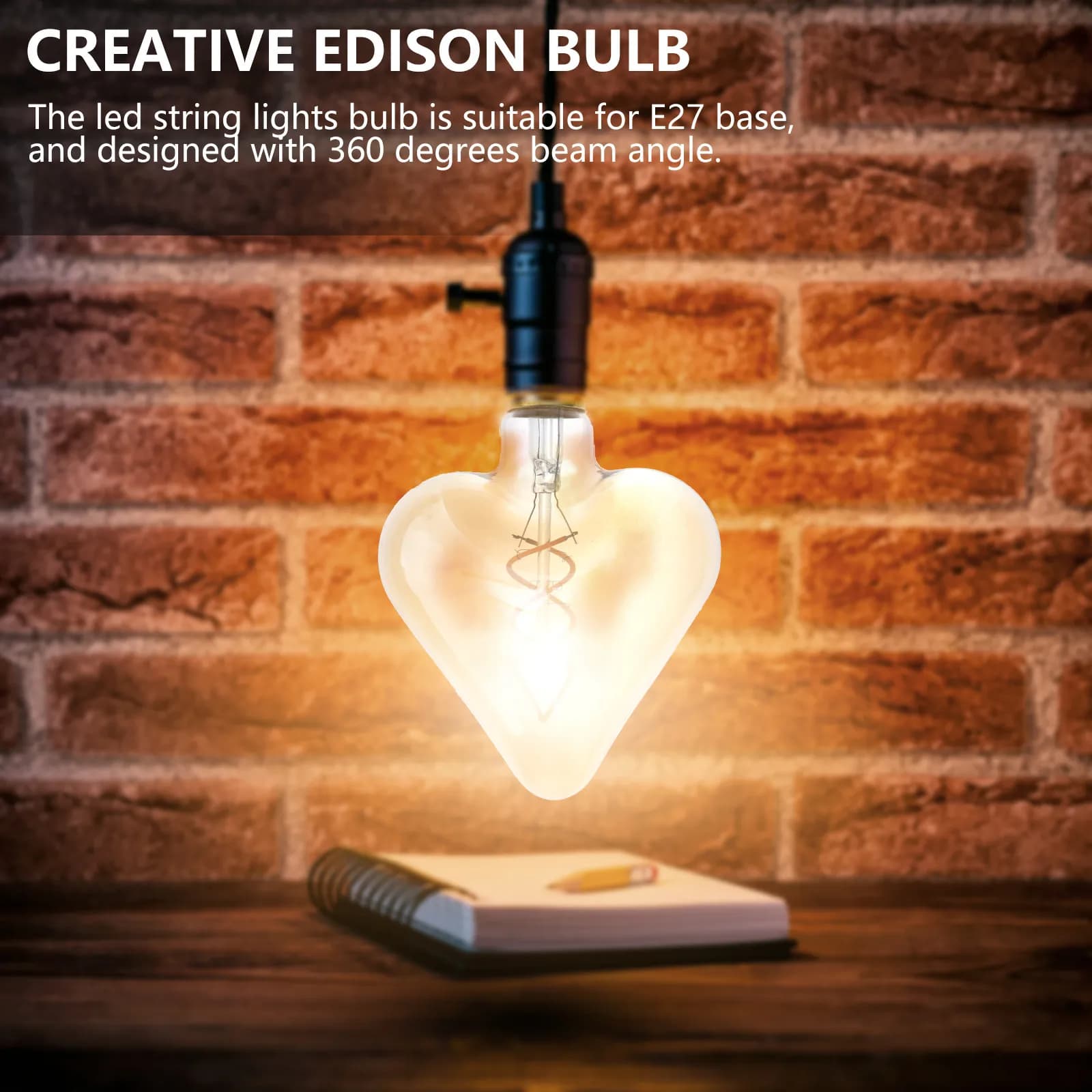 Lampadina LED RGB in Vetro Stile Edison, Luce Decorativa a Filo per Atmosfera Calda, Lampadine LED