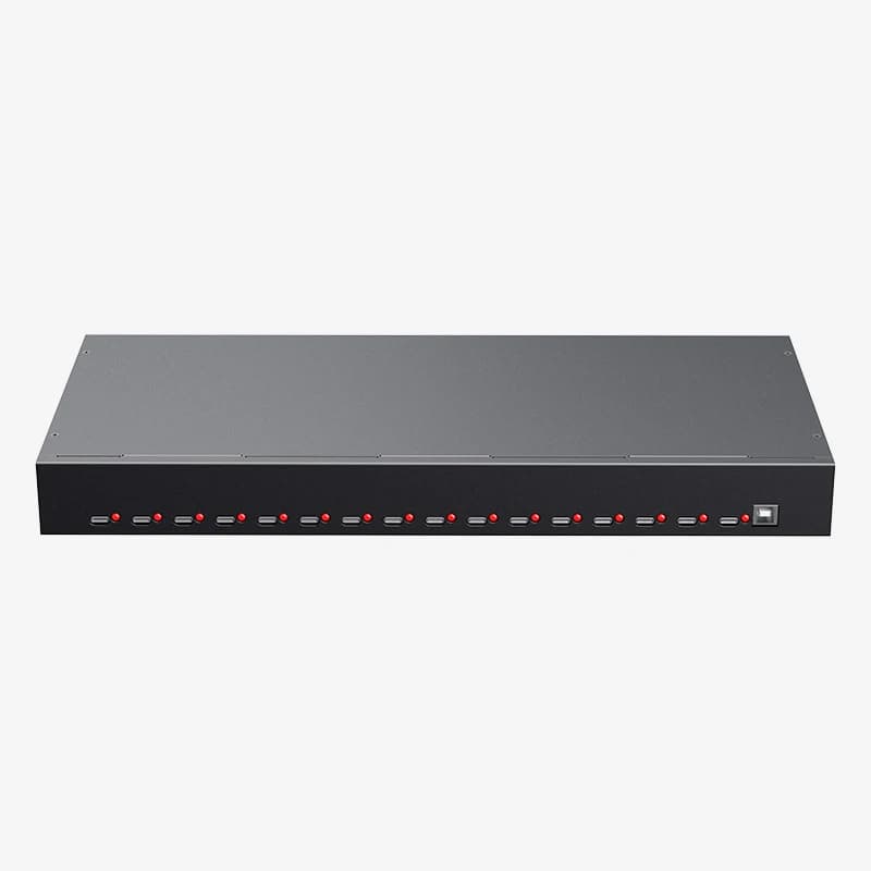 Hub USB C a 16 Porte Sipolar A-165C, Hub a 16 Porte Tipo-C per Ricarica e Sincronizzazione Tablet e Telefoni