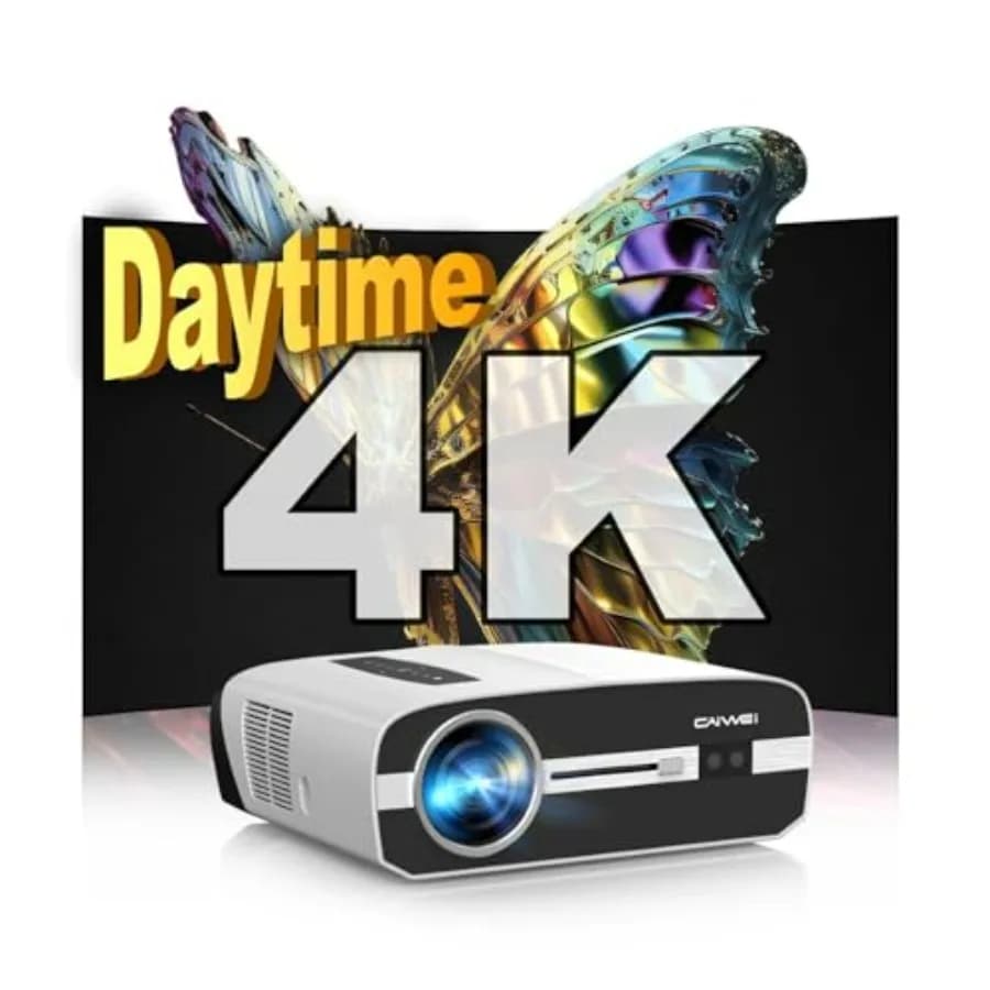 Proiettore Smart 4K per Ufficio e Combo Schermo con HDR10+ per Uso Esterno, AutoFocus AI, Luminosità 2000 ANSI, Visione Diurna, WiFi6