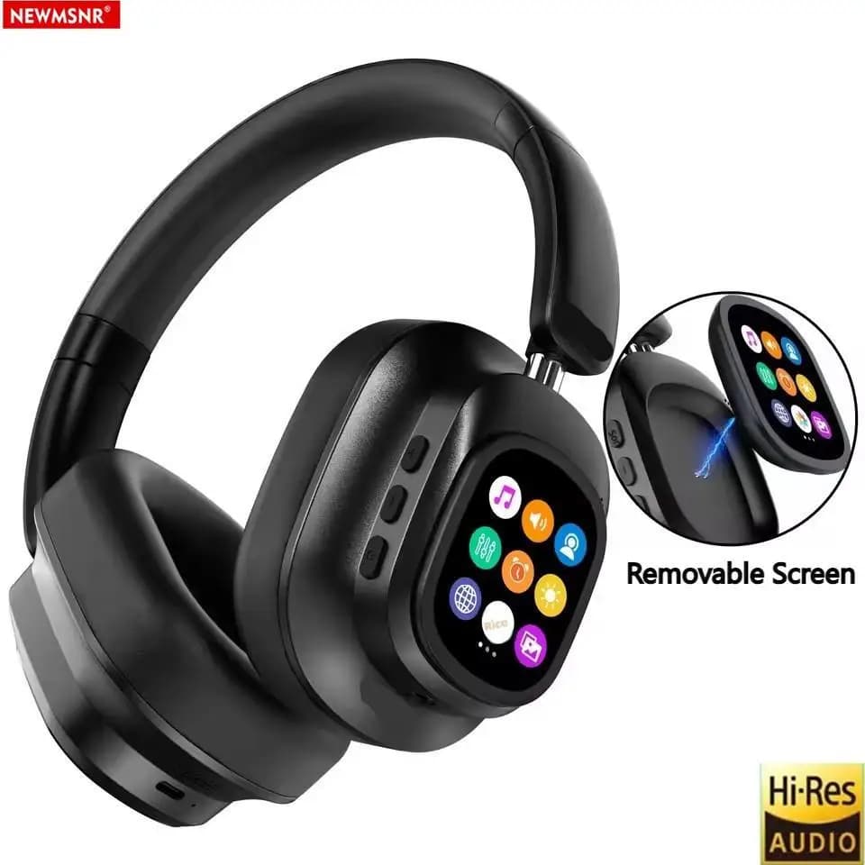 AI LCD Touch Screen Shock Bass Cuffie HIFI Sound Cuffie Bluetooth senza fili ANC Cuffie da gioco con riduzione del rumore con microfono HD