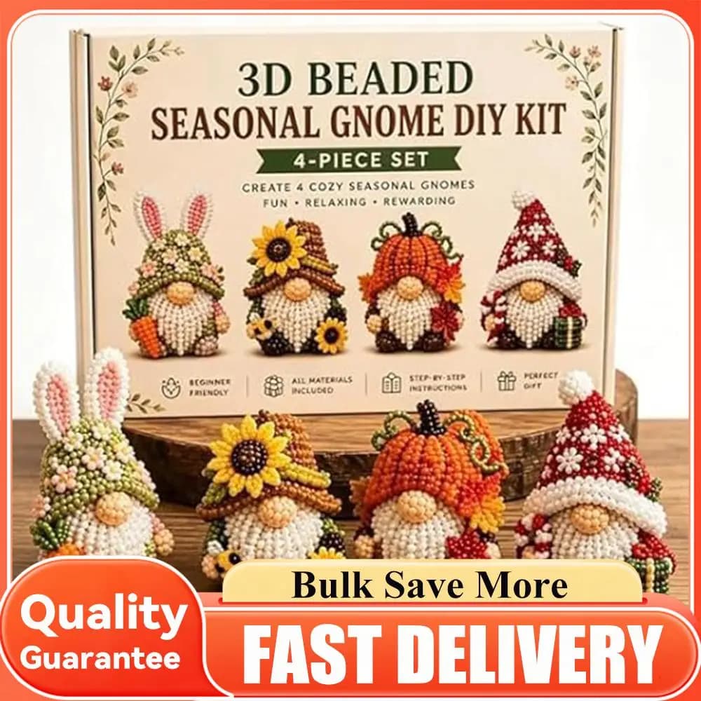 DIY 3D Dwarf Bead Embroidery Kit Cute Bead Decoration Craft Set Suitable for Teenage Girls and Female Enthusiasts