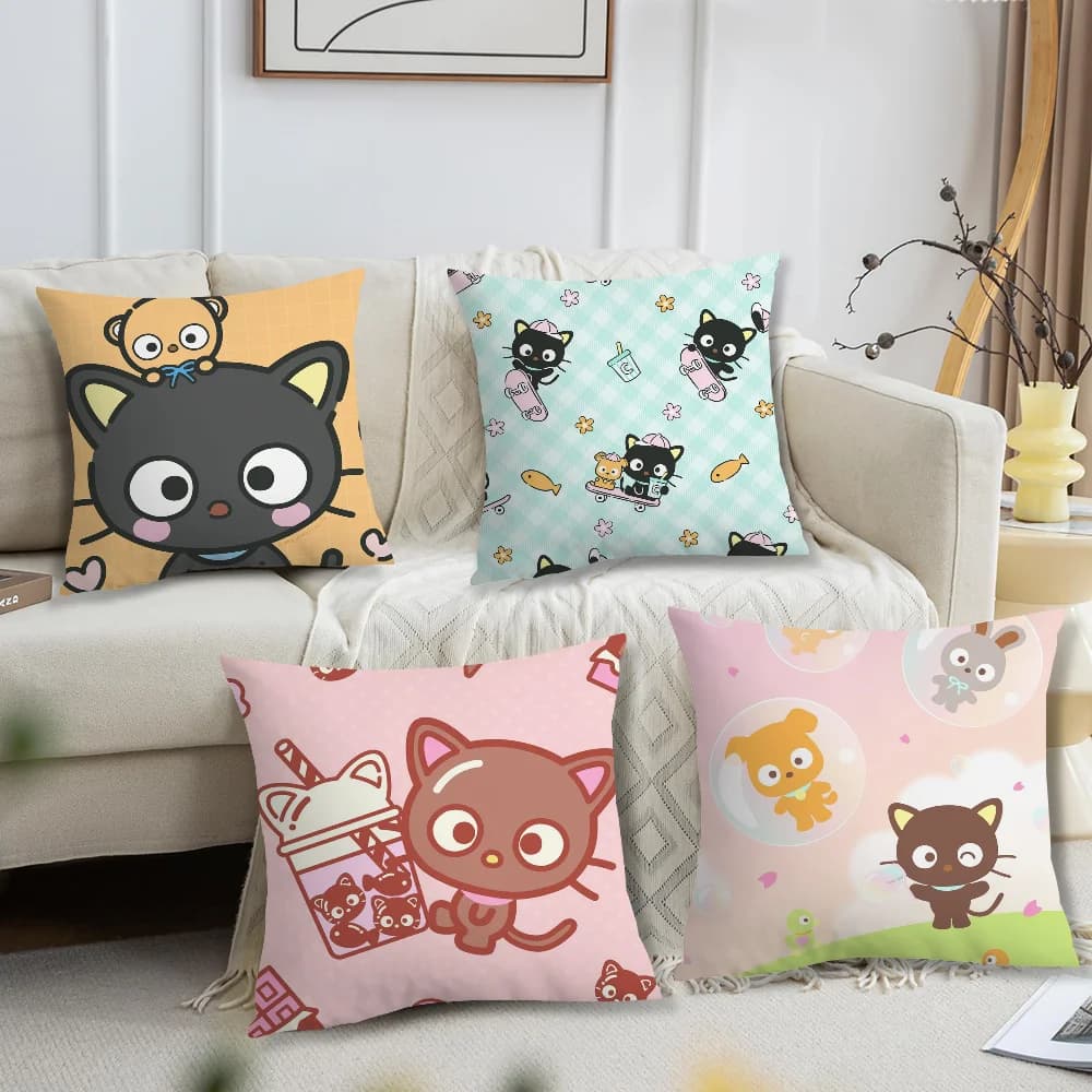 C-Chococat Simpatico copricuscino per cuscini con stampa, decorazione per divano, casa, auto, caffetteria, ufficio, stile nordico semplice