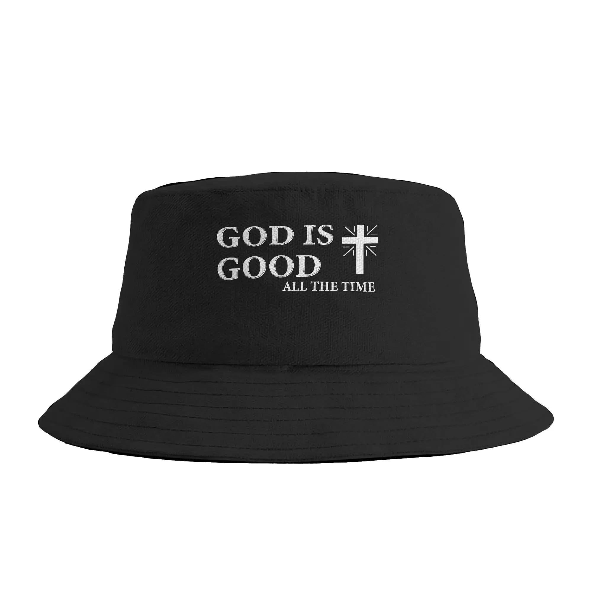 Cappello da pescatore God is Good All the Time, cappelli da pescatore per esterni, traspiranti, da spiaggia, da viaggio, con protezione solare, per coppia, cappello con grafica divertente