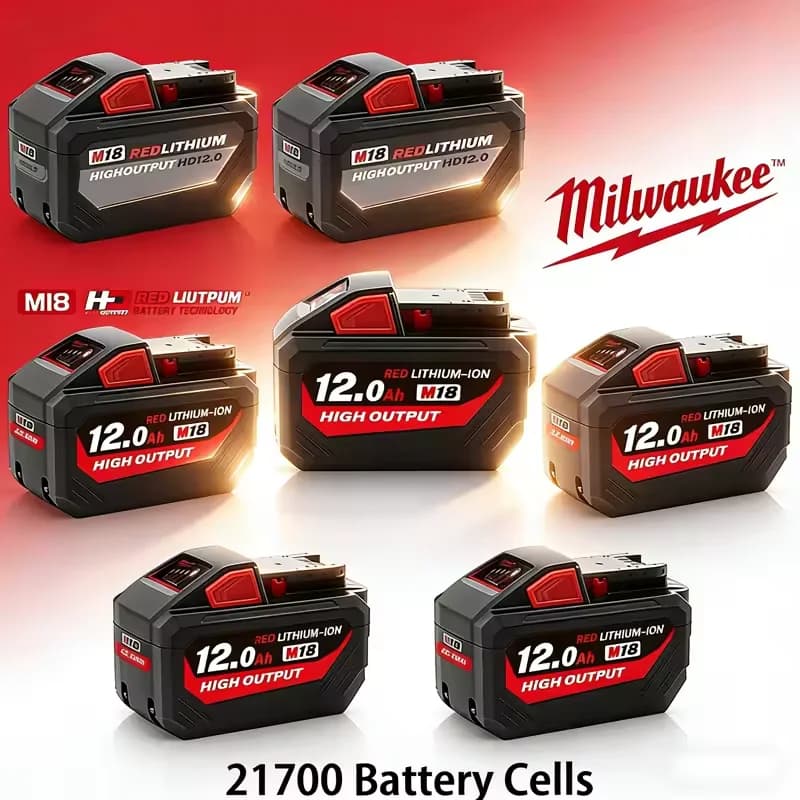 Batteria Originale Milwaukee M18 6.0Ah REDLITHIUM XC con Protezione Multipla, per Utensili Milwaukee 48-11-1850 per Uso Domestico e Fai-da-Te