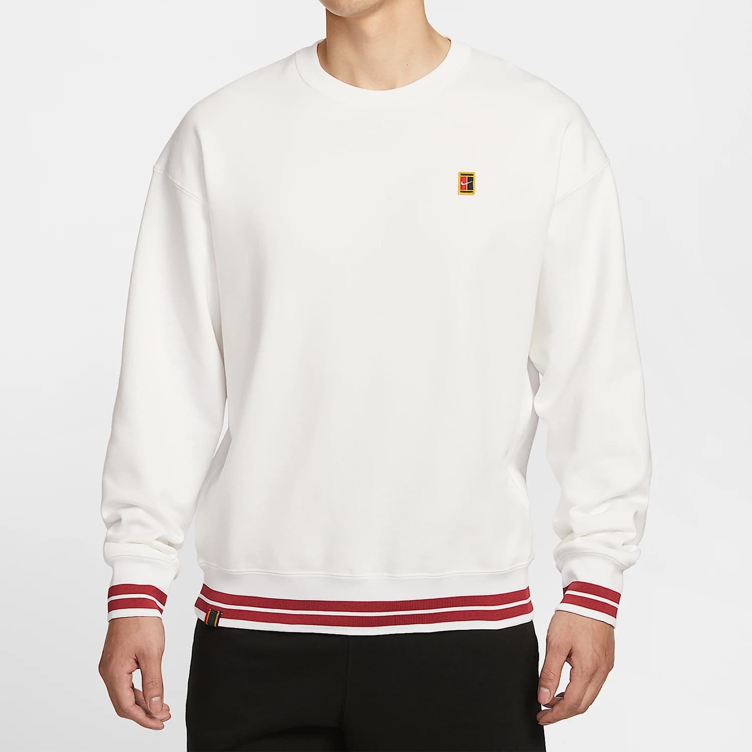 Felpa sportiva da uomo con cappuccio e collo rotondo Nike Authentic Court IQ3972-100