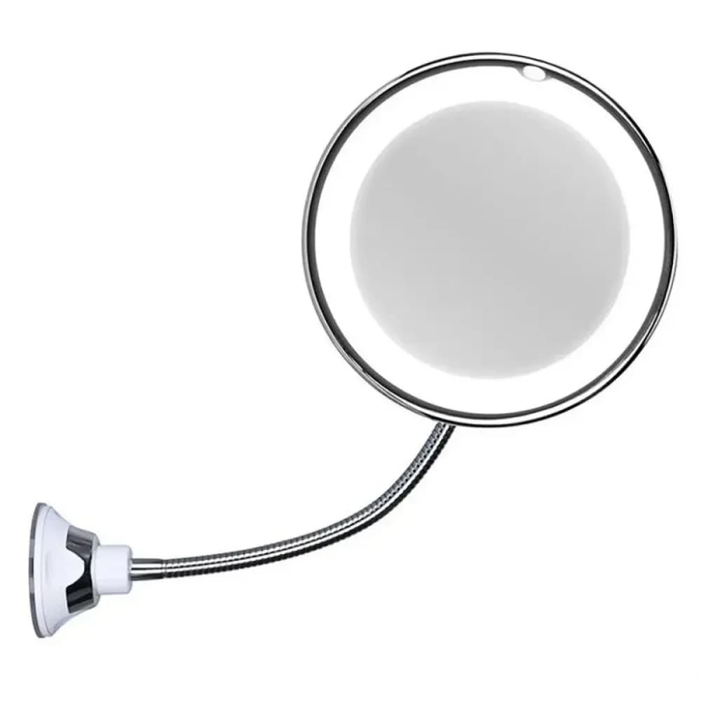 Specchio per trucco con rotazione a 360 gradi Specchi per trucco con ventosa a parete Specchio ingranditore illuminato con luce a LED con controllo touch