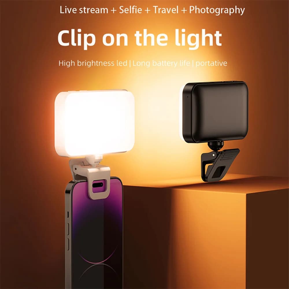 Light for selfie LED light with portable phone clip Tablet Computer Light for phone for selfie video conferencing Zoom Photography Makeup