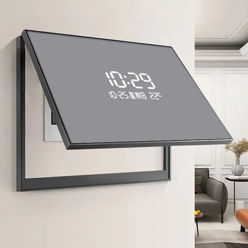 Meter Box Decorative Painting LED Digital Wall Clock Luxury Living Room Paintings Aesthetic Interior Painting Home Decoration