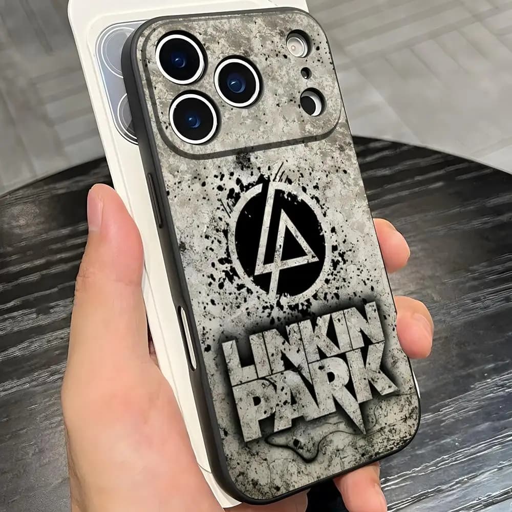 L-LiNKinS Band P-Park Logo Phone Case For IPhone 17 Pro Max 16 15 14 Pro Max 13 11 X Xs Xr 8 7Plus Silicone Cover