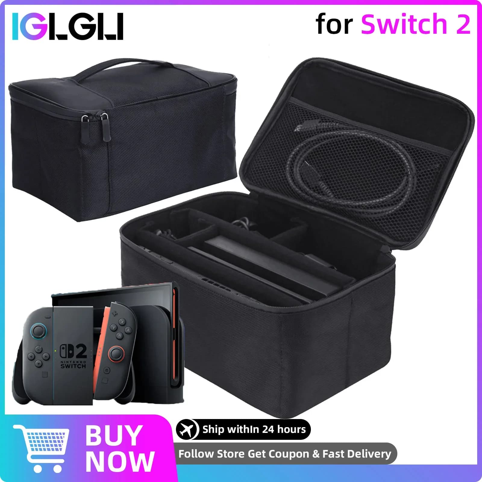 Borsa portaoggetti grande per Nintendo Switch 2 2025 Custodia protettiva da viaggio per Switch2 Gioco antigraffio Accessori NS2