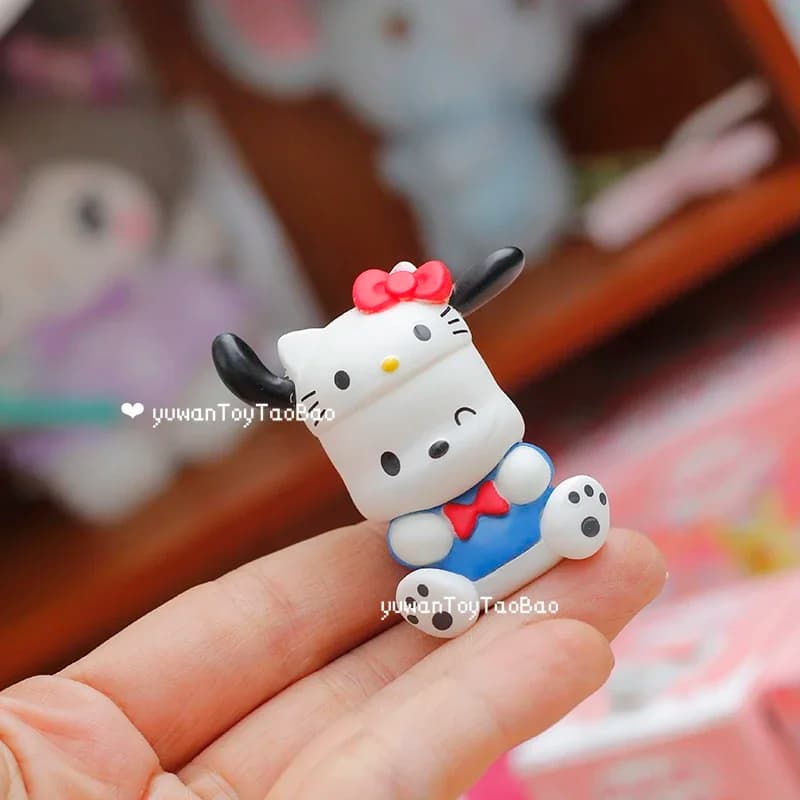 Sanrio Personaggio Cieco Scatola Giocattoli Simpatico Cartone Animato Figura Hello Kitty Pom Purin Cinnamoroll Pochacco Modello di Bambola Raccogliere Ornamenti