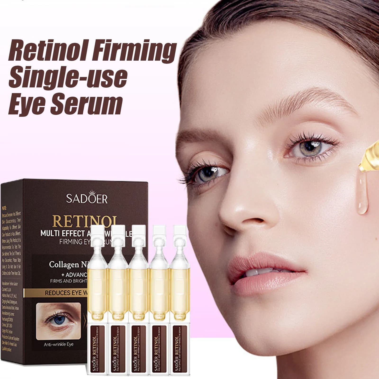 Rounding serum for eyes at retinol disposable collagen illuminates eye essences Reduces thin lines Dark circles Handbags for eyes Inflatable Skin Care