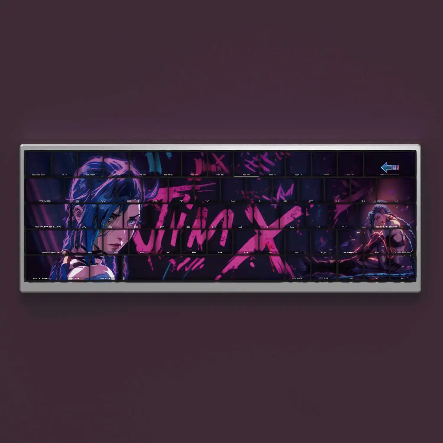 Personalizzato Arcane Jinx Tema Copritasti Set Stampa Laterale Cherry Profilo Retroilluminazione MX Interruttori Keycap Per Tastiera Meccanica 60 63 64 68