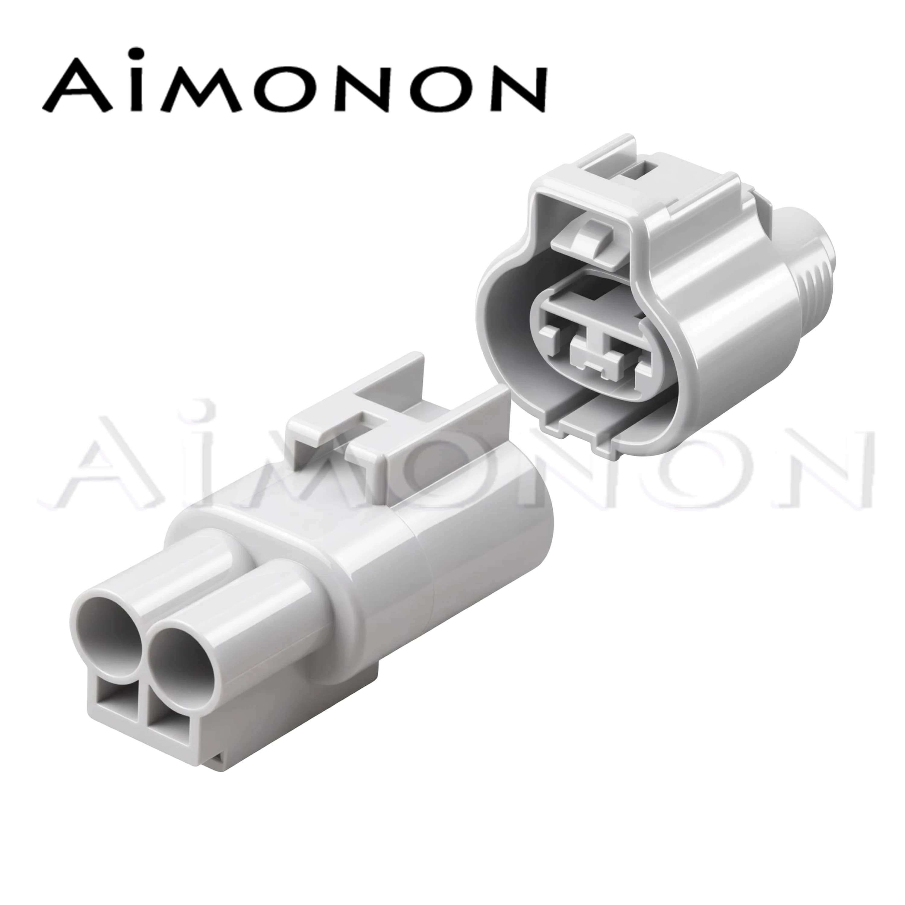 Set di 2 Connettori Elettrici Automobilistici Impermeabili a 2 Pin 6-176143-6 Femmina e Maschio, 6-176146-6 per Gruppo Pompa Freni