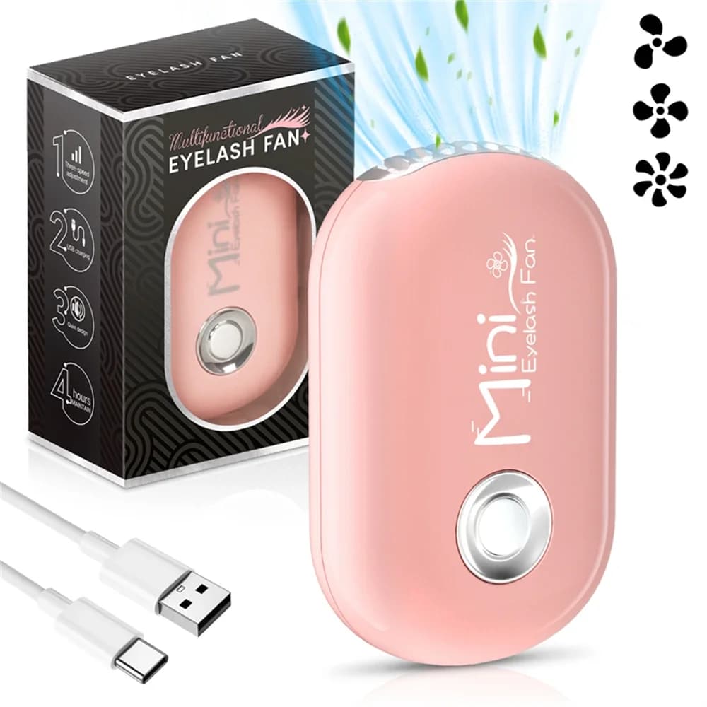 Rechargeable Eyelash Extension Blower Portable 3 Speed Portable Blower Colla Mascara Connecting Extension Tools