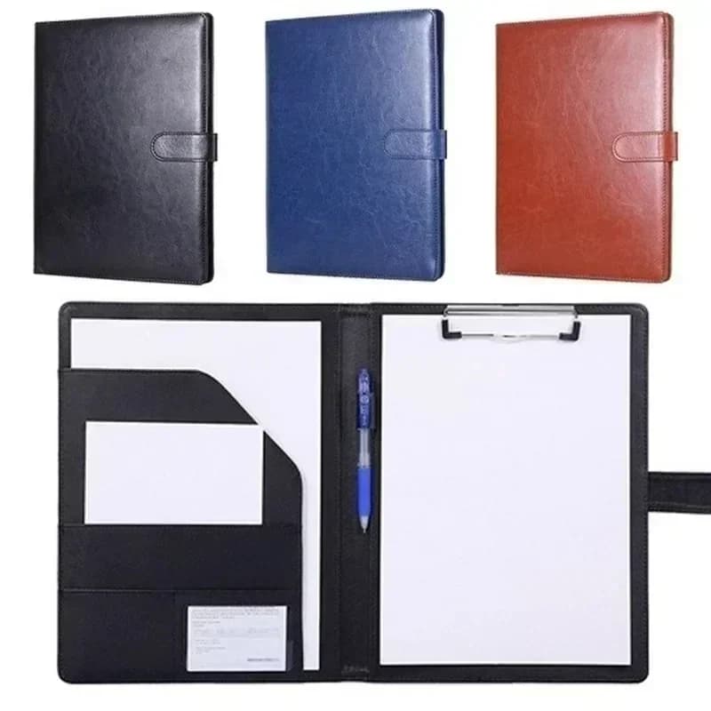 Cartella per conferenze semplice multi-dimensioni Cancelleria aziendale Cartelle di file in pelle PU Raccoglitore Materiale scolastico per ufficio Organizzatori da scrivania