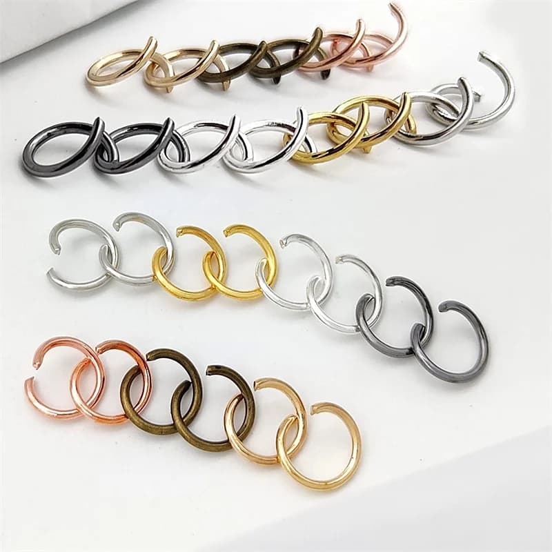 200pcs Open Jump Ring gioielli connettori Charms per fare braccialetti telefono portachiavi accessori forniture all'ingrosso fatto a mano