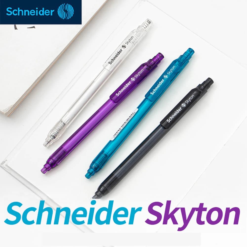 Germania Schneider Penna Gel Skyton Impermeabile Asciugatura Rapida Nero Scrittura Firma 0.5mm G2 Ricarica di Grande Capacità Materiale Scolastico