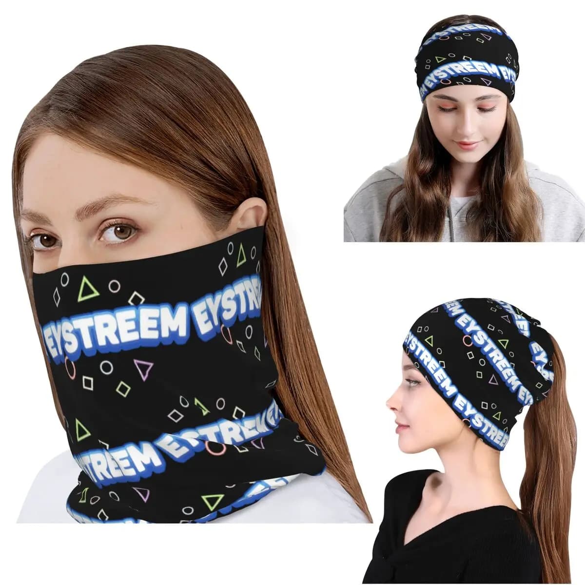 Eystreem Bandana, Scaldacollo, Maschera, Sciarpa, Maschera Multifunzione, Berretto, Unisex, Antivento per Adulti