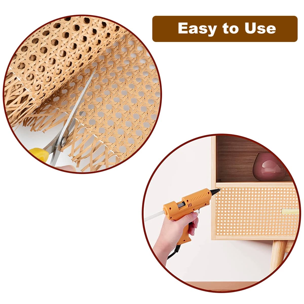 40x100 CM Rotoli di plastica intrecciata in rattan Mobili fatti a mano fai-da-te Ripristino Sedie Schienali Cuscini Armadi Porte Materiale schermo