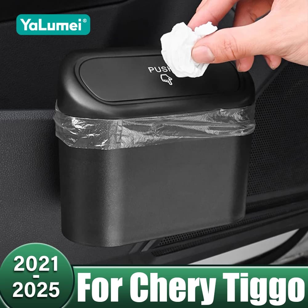 Auto Appeso Bidone della Spazzatura Piazza Premendo Caso Bin Accessori Interni Per Chery Tiggo 7 8 Pro Max Hybrid 2021 2022 2023 2024 2025