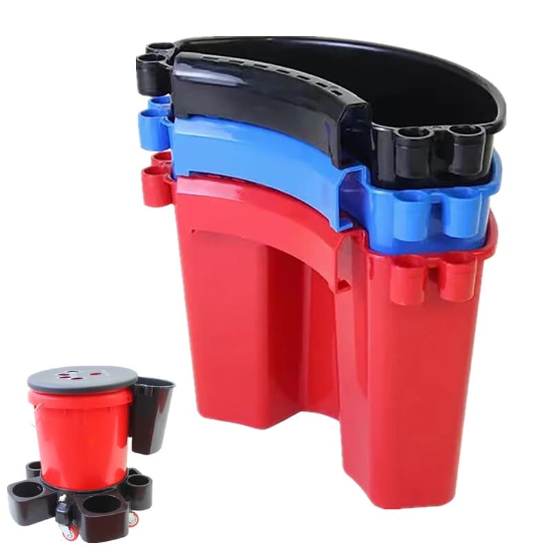 Organizzatore universale per secchio Strumenti per dettagli auto Asciugamani Spazzole Guanto Kit di archiviazione facile e veloce Strumenti per la pulizia del barile sospeso esterno