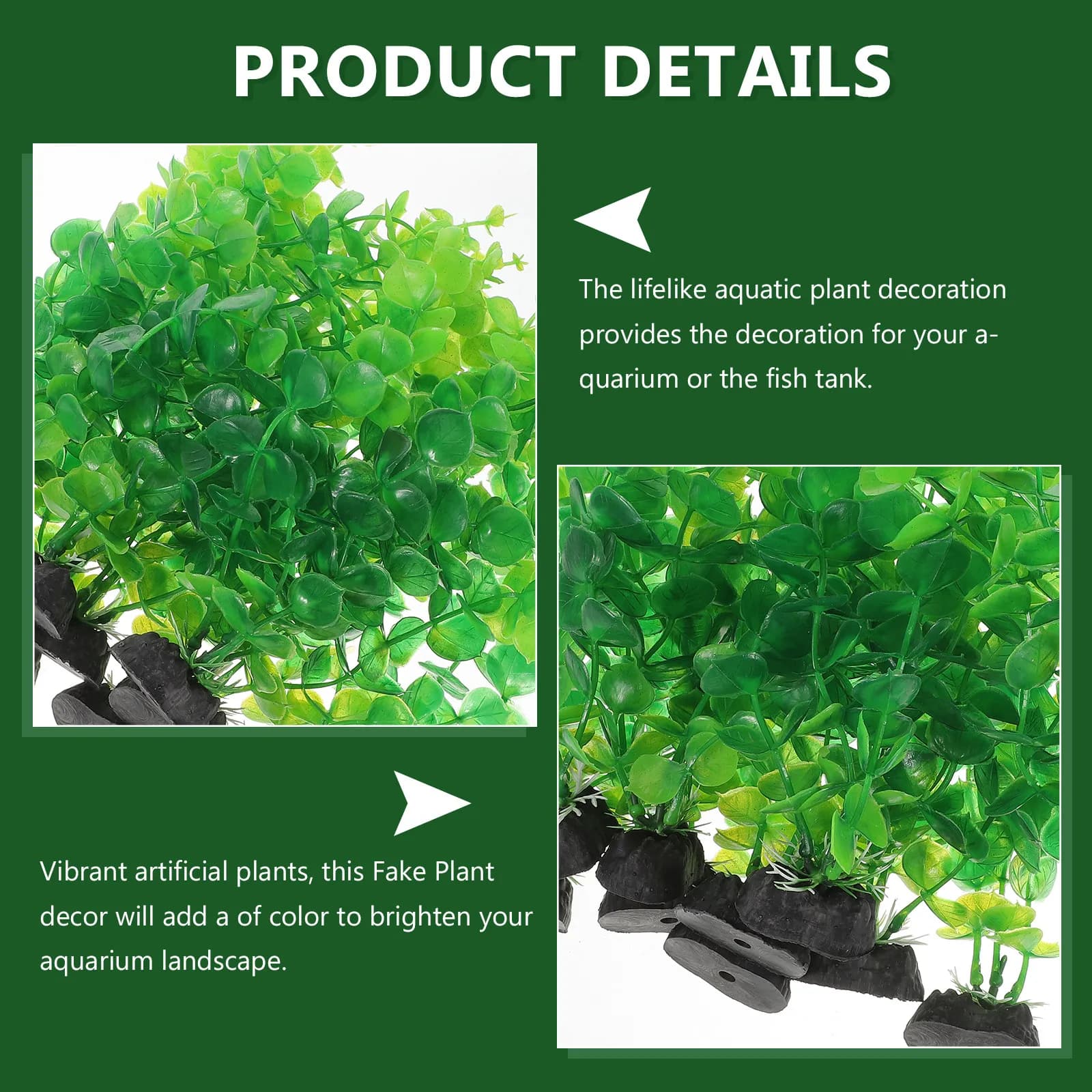 10 Pieces Artificial Water Plants, Aquarium Decorations, Plastic Accessories for Terrariums, Realistic Finta Water Grass