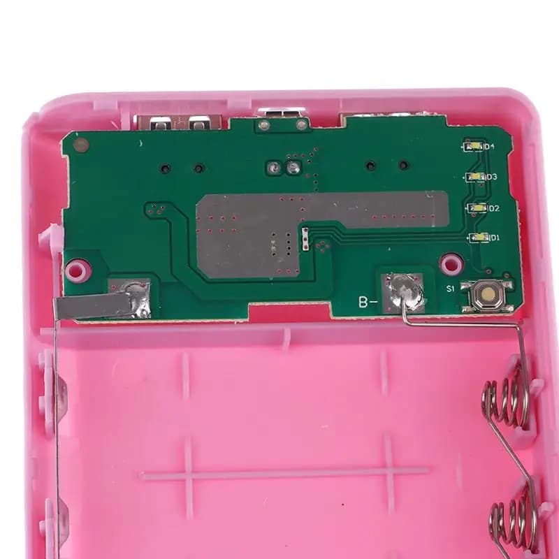 4 Slot 18650 Power Bank Battery Box Holder Portable Dual USB Type C Charge Shell For 18650 Battery Case