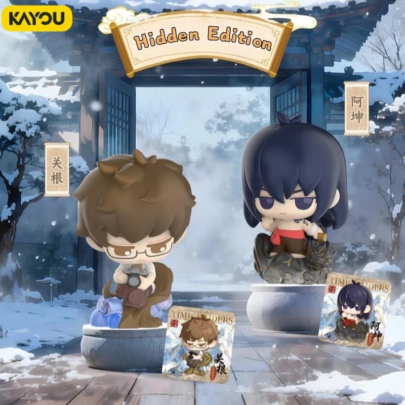 KAYOU Time Raiders Doll Pen Cap Blind Box Cartoon Click Mini Mystery Box Anime Peripheral Pencil Set Toy Birthday Gift
