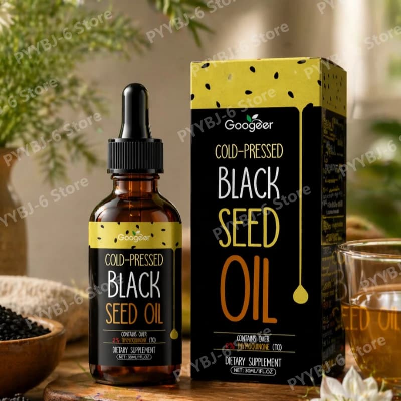 Olio di Semi Neri Spremuto a Freddo 30ml Gocce Naturali con Timochinone, Vitamina E e Curcuma - Integratore Alimentare Erboristico per il Benessere Quotidiano