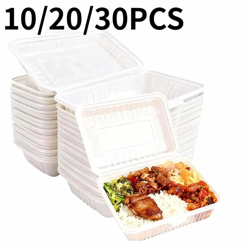 10/20/30PCS Scatole per il pranzo usa e getta Insalate di plastica Panini da asporto Cucina Frigo Ristorante Picnic Contenitore per alimenti