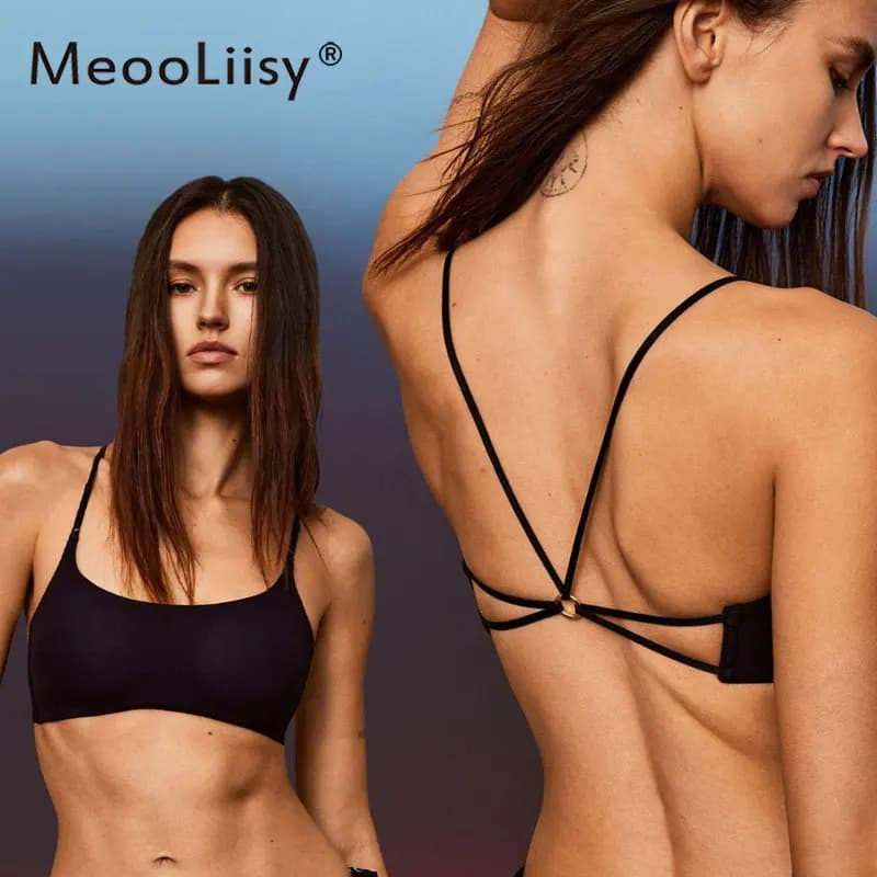 MeooLiisy Women Quick Dry Sports Bra Shockproof Beauty Back Yoga Camisole Fitness Running Underwear Seamless Wire Free Lingerie