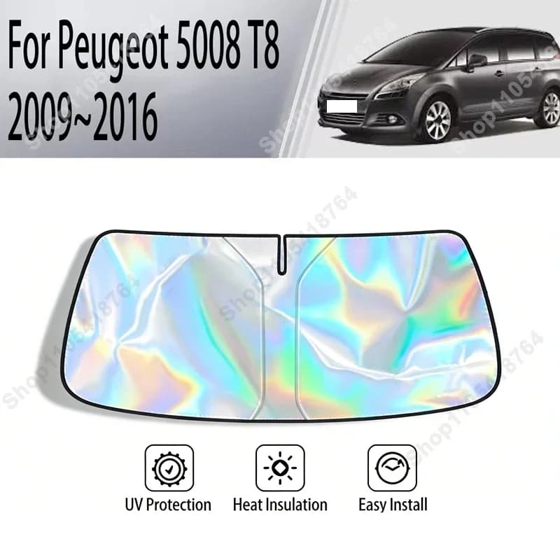 For Peugeot 5008 T8 2009-2016 Sunshade Cover Car Windshield SunShades Sun UV Protector Cover Car Front Windscreen Cover