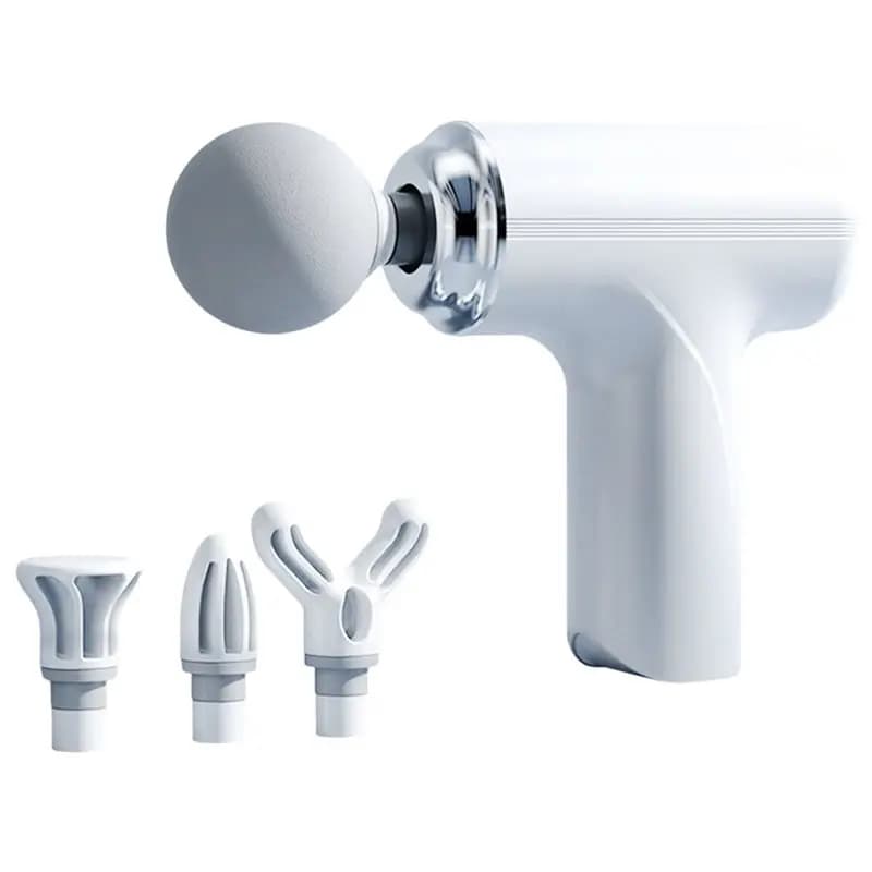 AB68 A Portable Electric Fascia Massage Gun 4 Replaceable Massage Heads 6-Speed Mode Adjustment
