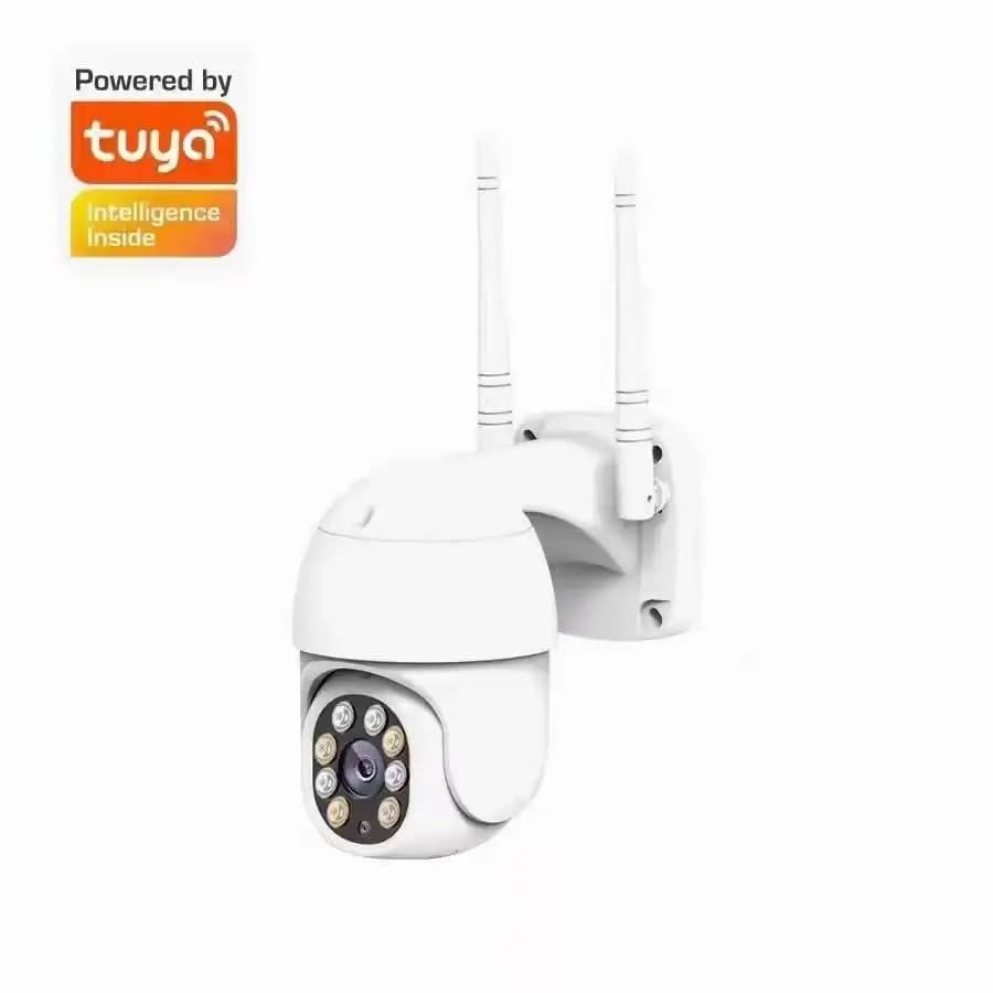Telecamera IP Dome Wireless PTZ 3MP 1296P con App Tuya, Interfono, Visione Notturna IR, Impermeabile, per Sicurezza Domestica e Monitoraggio Bambini