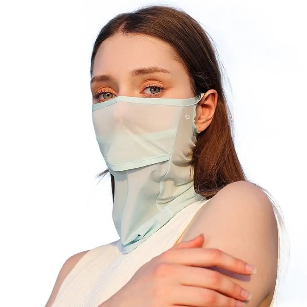 Sun proof outdoor sunscreen Fishing Horse riding ice silk face mask face scarf face mask neckline