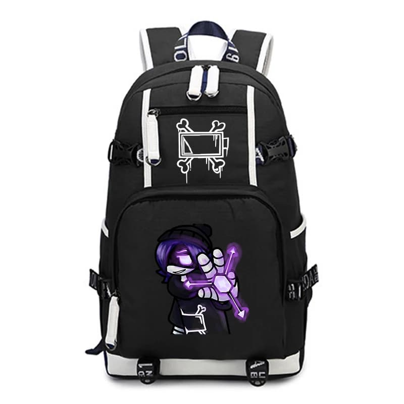 Murder Drones Uzi Printed Backpack Boy Girl Students Schoolbag USB Charge Travel Backpacks Large Capacity Laptop Bookbag Mochila