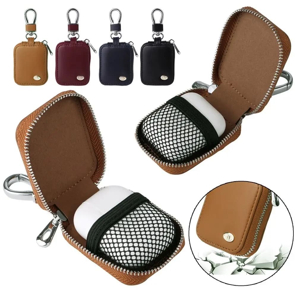 Universal Leather Case for Airpods Pro 3 2 1 Portable Protective Case for smaller earphones Mini case Accessories for earphones