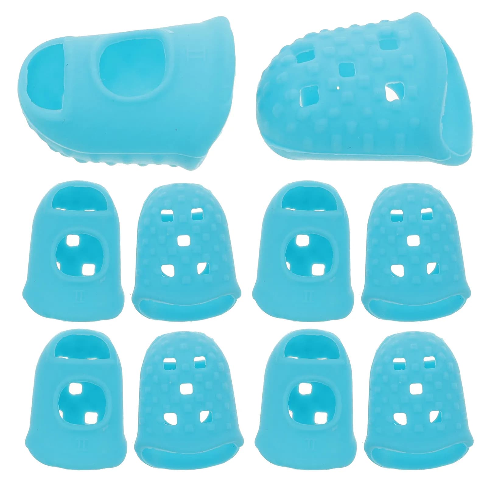 10 Pezzi Copridita in Silicone Antiscivolo, Protezioni per le Dita per Cucito, Ricamo, Protezione Unghie, Forniture per Punto Croce