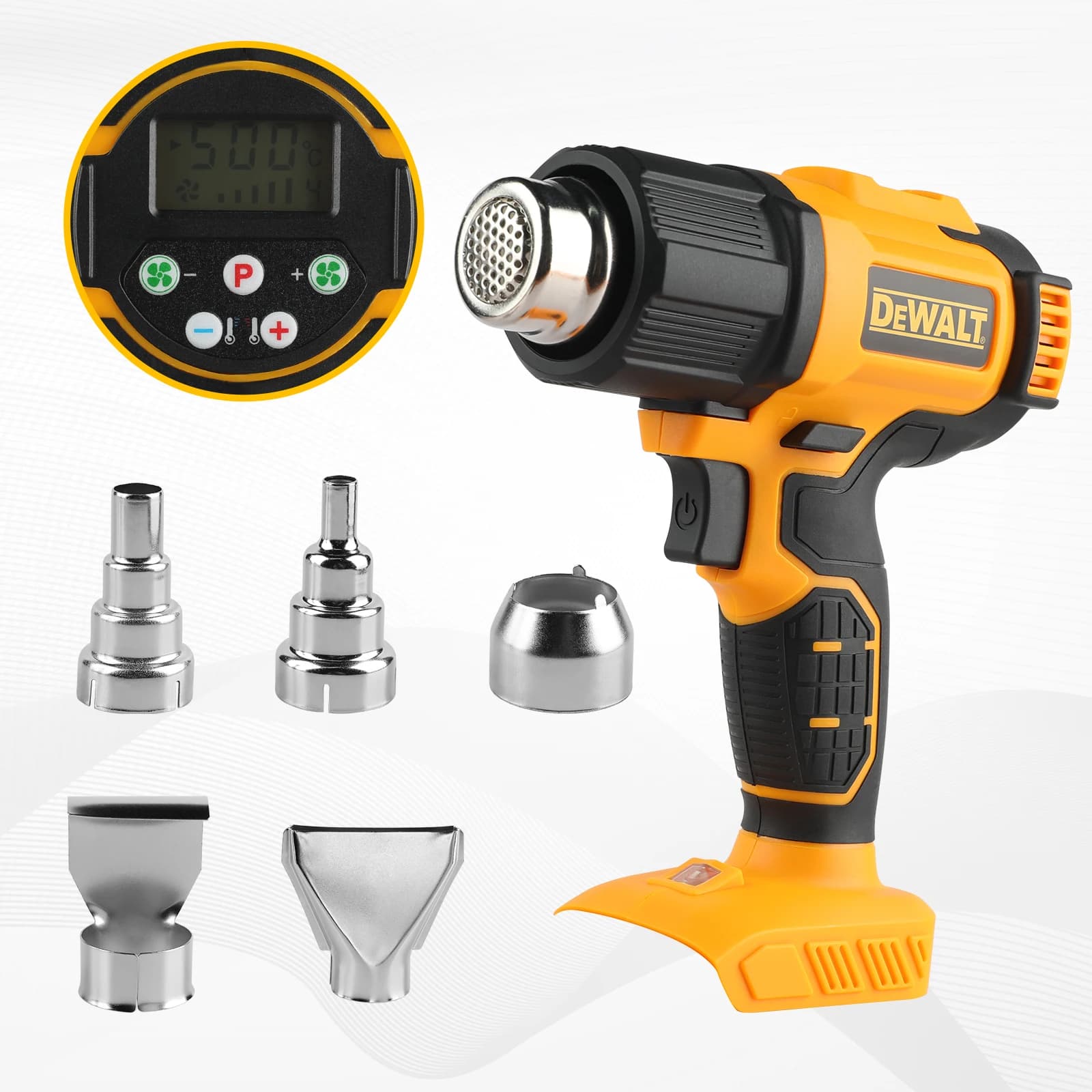 DEWALT DCE530 20V Batteria al litio ricaricabile Pistola termica Temperature regolabili Saldatura ad alta potenza Ventilatore termico Strumento nudo