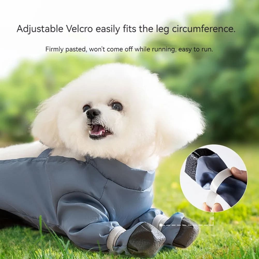 Pantaloni Antiscivolo Regolabili per Animali Domestici con Imbracatura, Protezioni Antiscivolo per Zampe di Cani di Piccola e Media Taglia