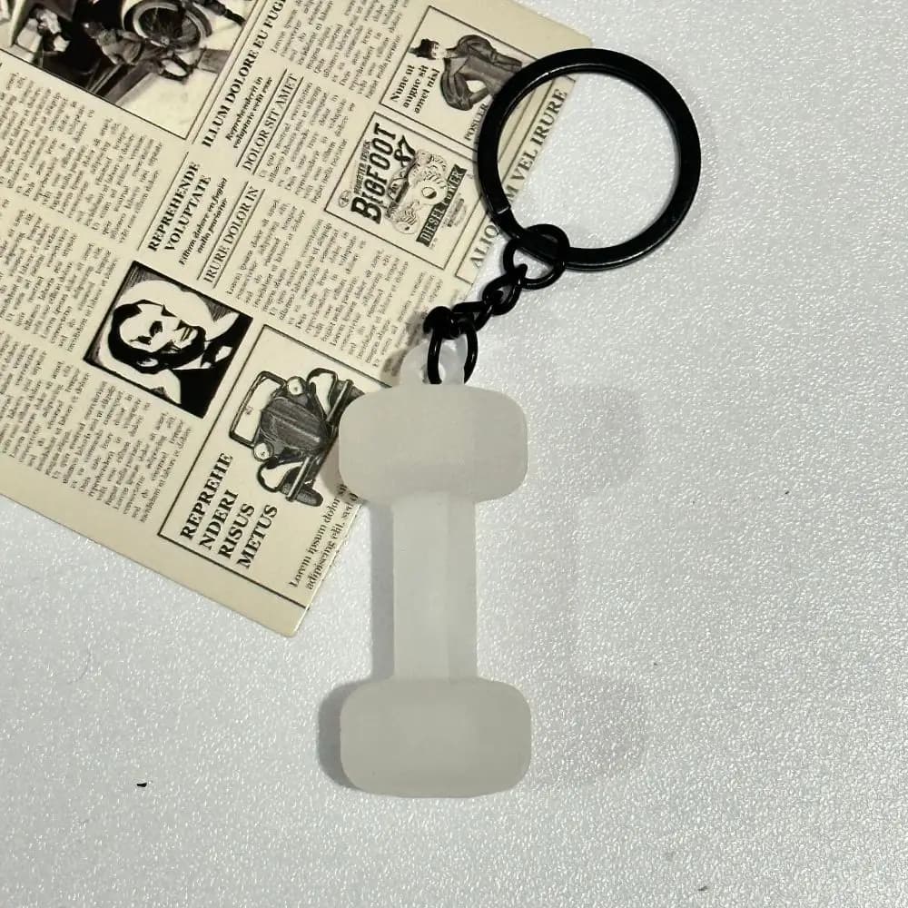 Keyring with Mini Gym Weights, Water Glasses, Creative Manubries, Kettlebell, Pendant for Bag, Fitness Series