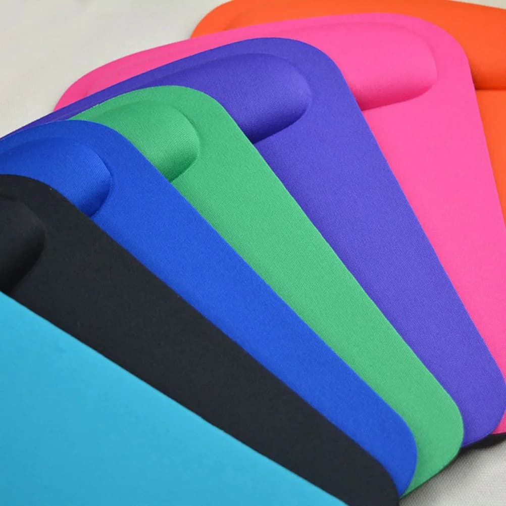 Supporto ergonomico per il polso Tappetino per mouse in neoprene Superficie antiscivolo Gaming Office Use Comodo design per mano sinistra destra Arancione